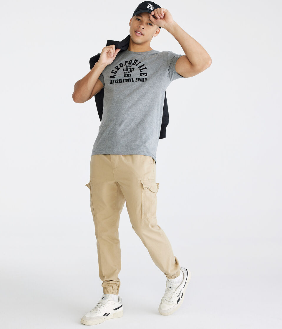 Aéropostale Twill Cargo Joggers Hazelnut