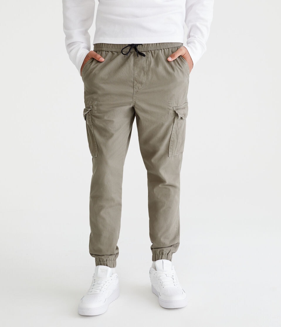 aéropostale Twill Cargo Joggers organic olive