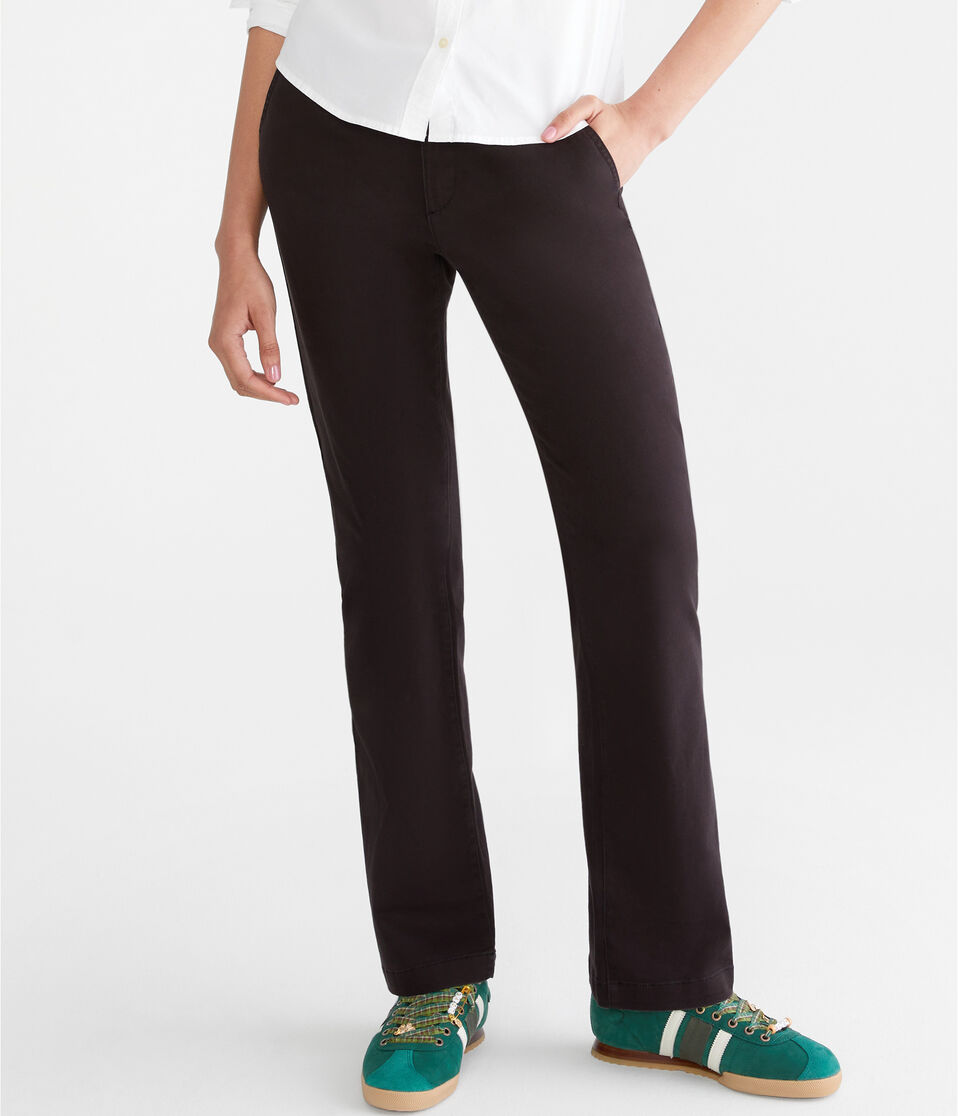 aéropostale Twill Classic Uniform Pants black