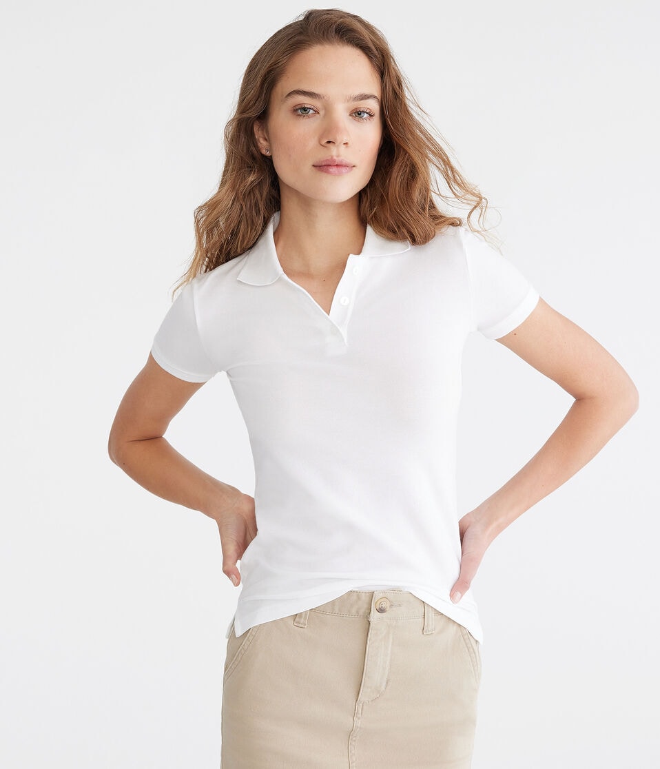 Aéropostale Uniform Piqué Polo Bleach