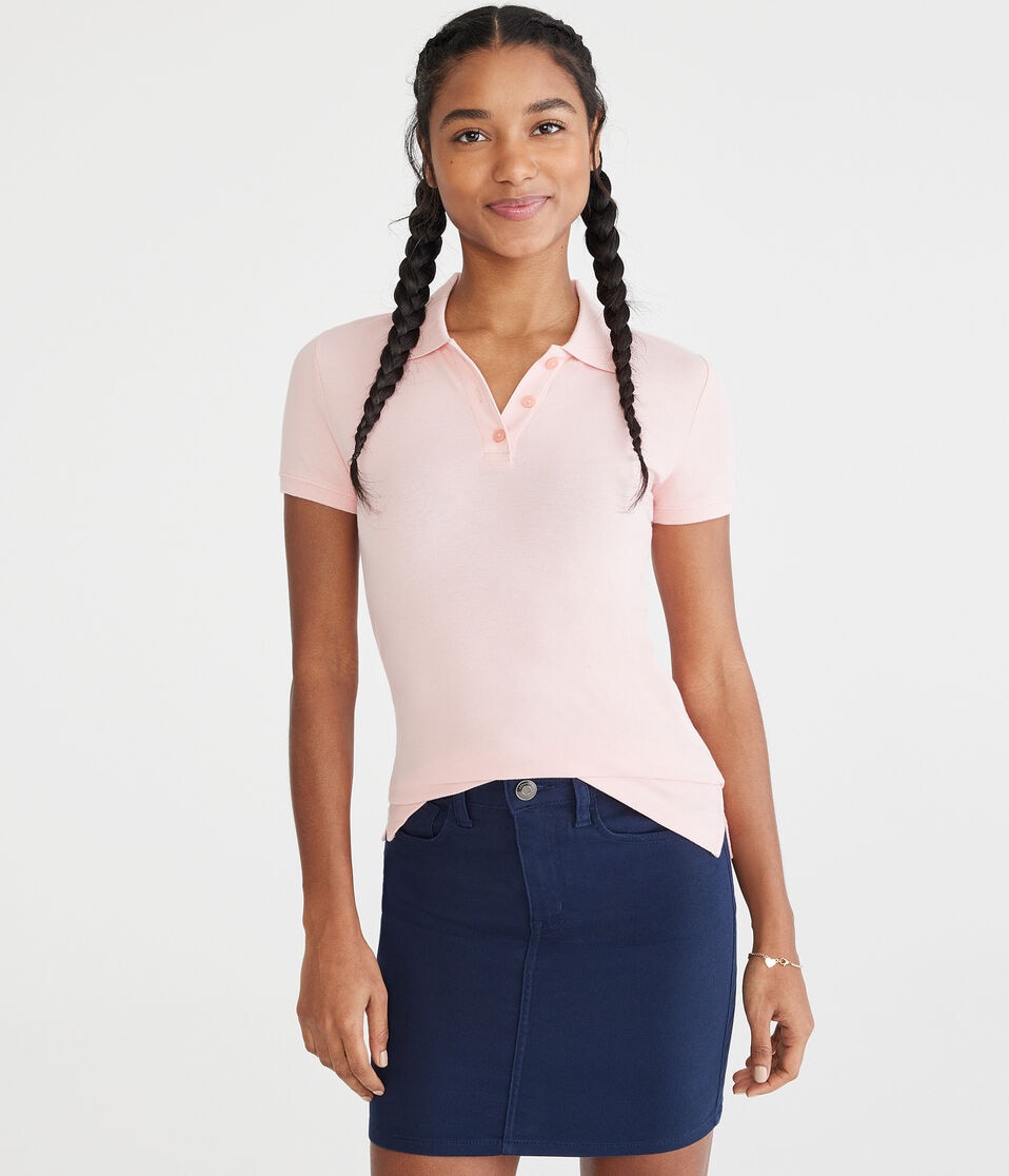 Aéropostale Uniform Piqué Polo Crimson Rose