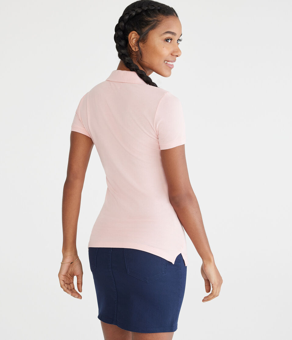 Aéropostale Uniform Piqué Polo Crimson Rose