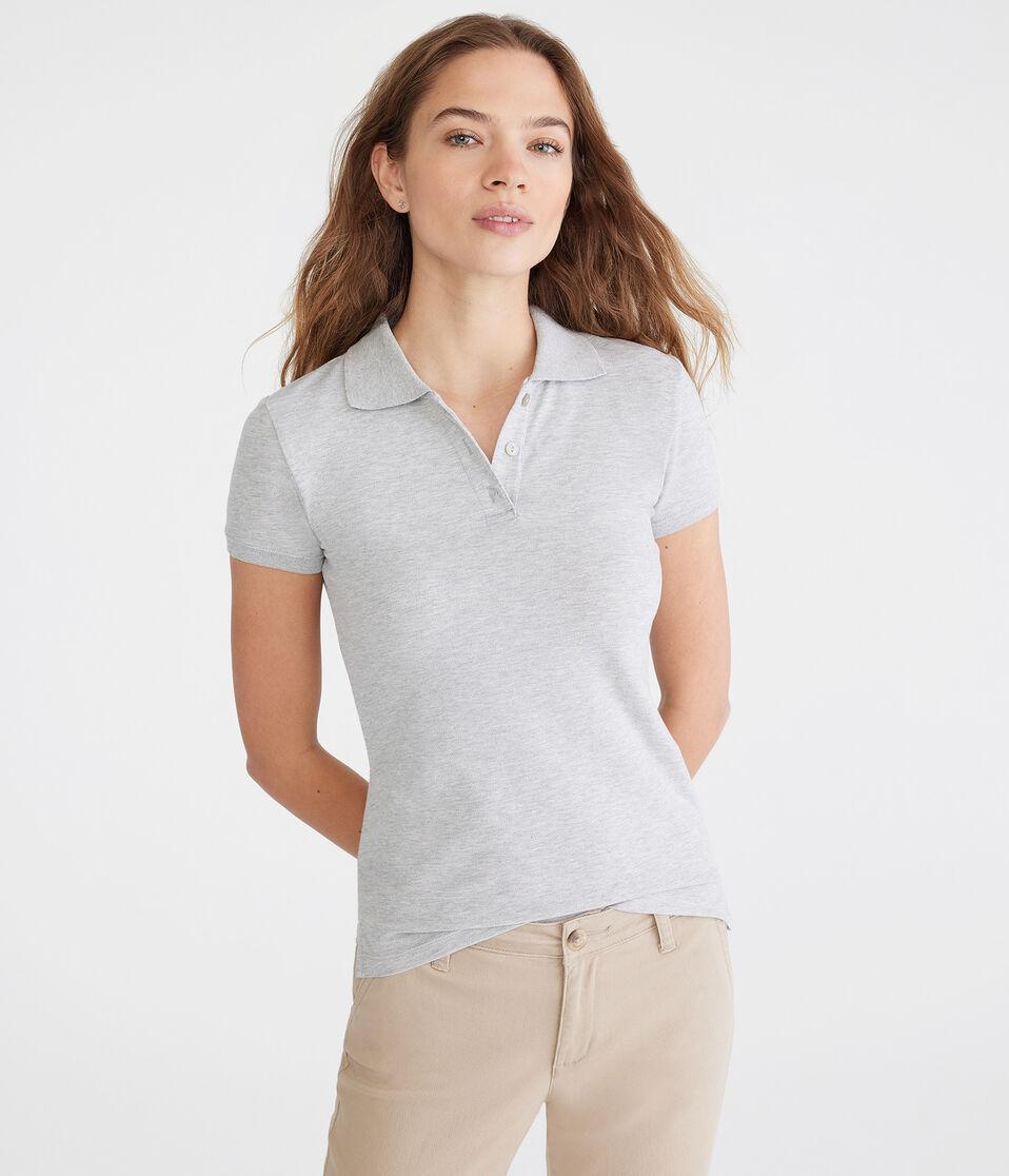 Aéropostale Uniform Piqué Polo Light Heather Grey