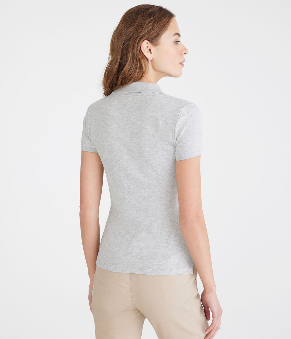 Aéropostale Uniform Piqué Polo Light Heather Grey