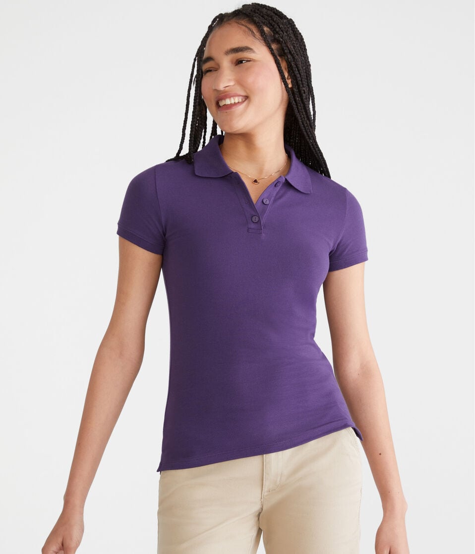 Aéropostale Uniform Piqué Polo Purple Dusk