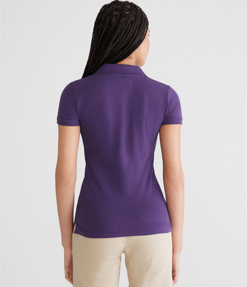 Aéropostale Uniform Piqué Polo Purple Dusk