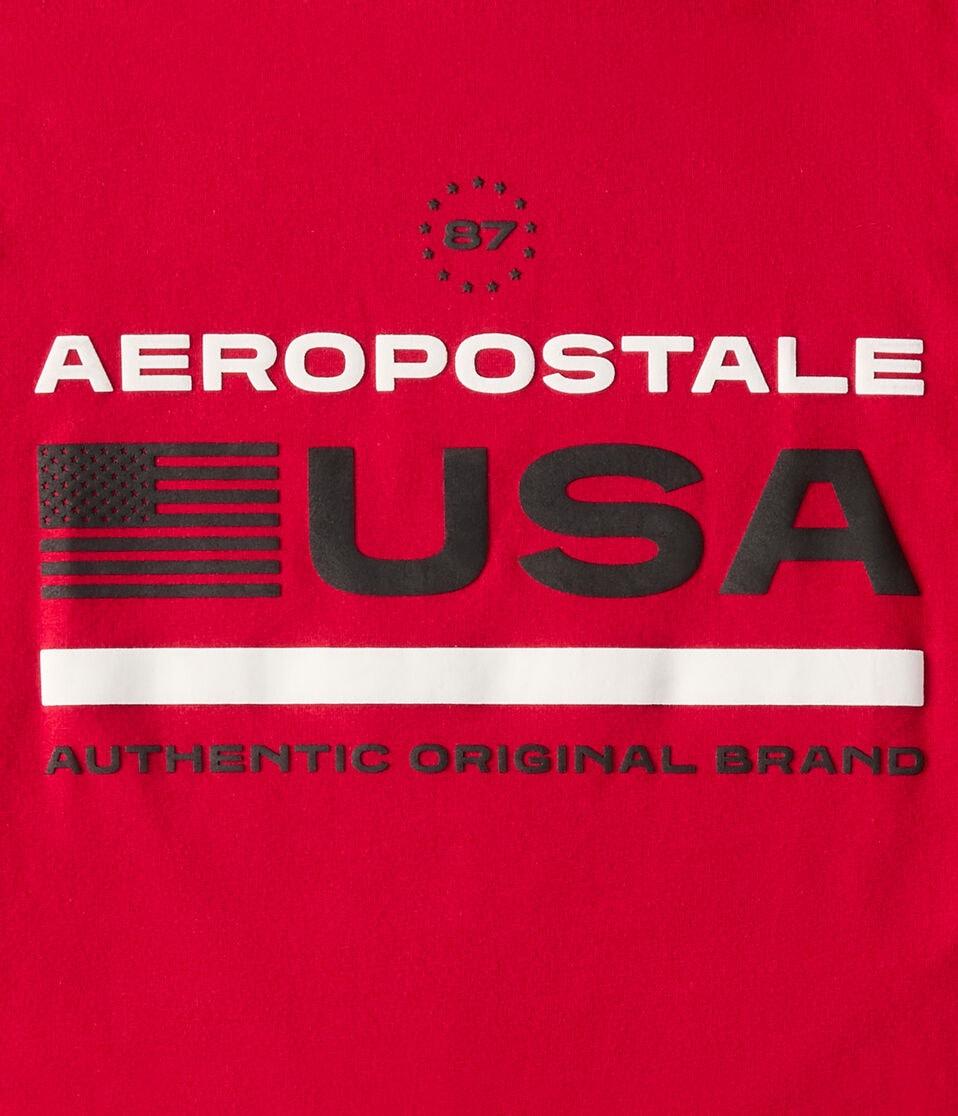 Aéropostale Aeropostale USA Flag Graphic Tee Grenadine