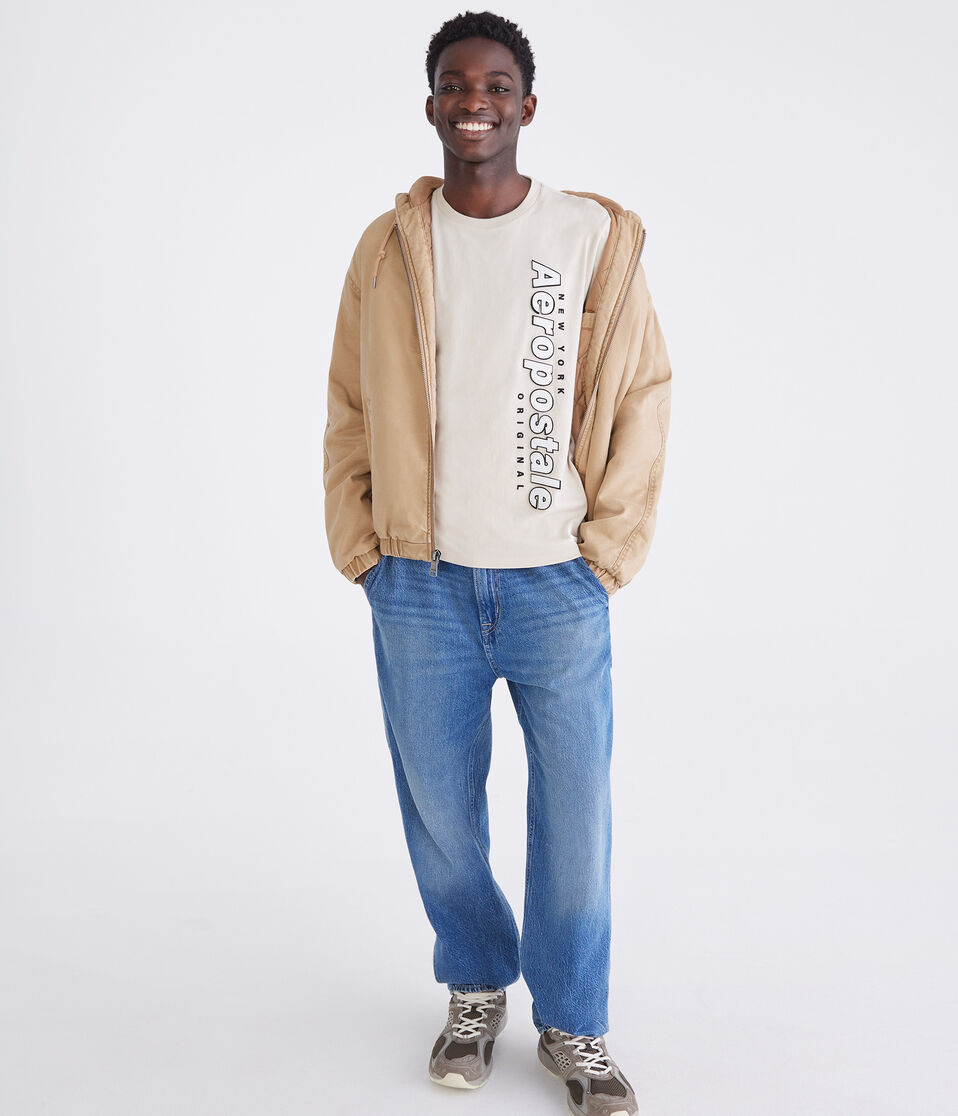 Aéropostale Aeropostale Vertical Appliqué Graphic Tee Bungalow