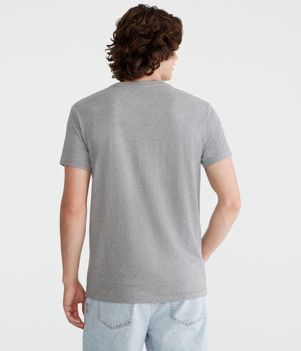 Aéropostale Aeropostale Vertical Appliqué Graphic Tee Med Hthr Grey