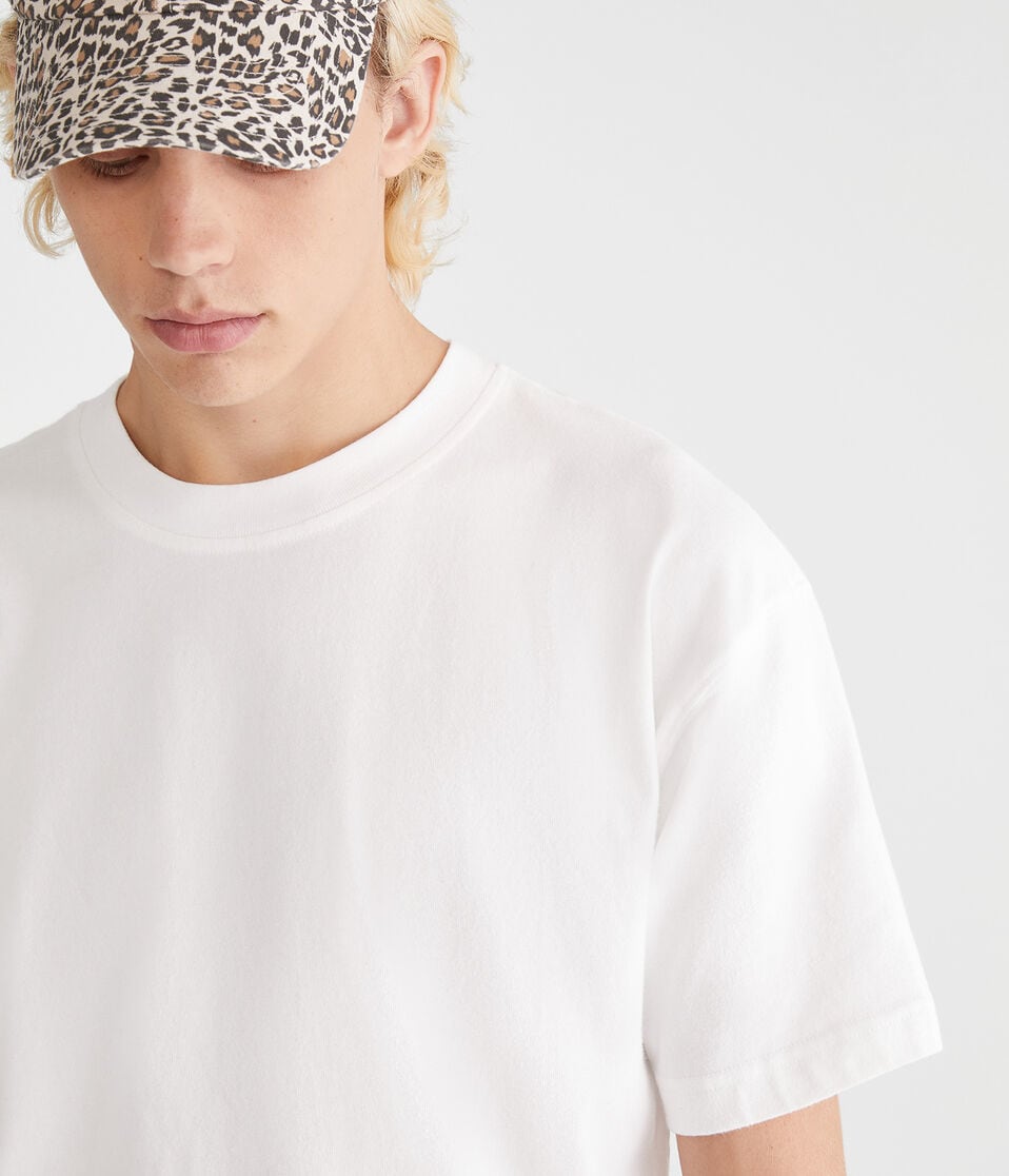 Aéropostale Washed Boxy Fit Crew Tee Bleach