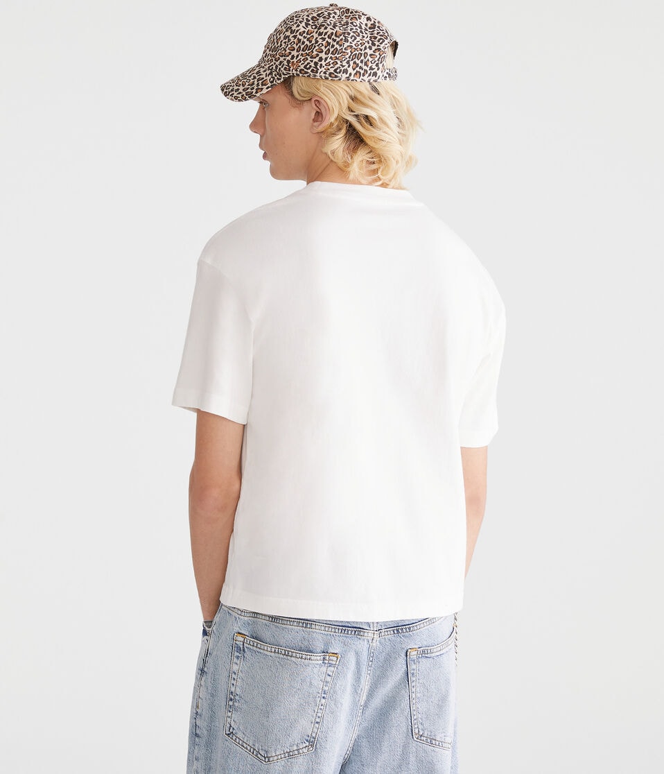 Aéropostale Washed Boxy Fit Crew Tee Bleach