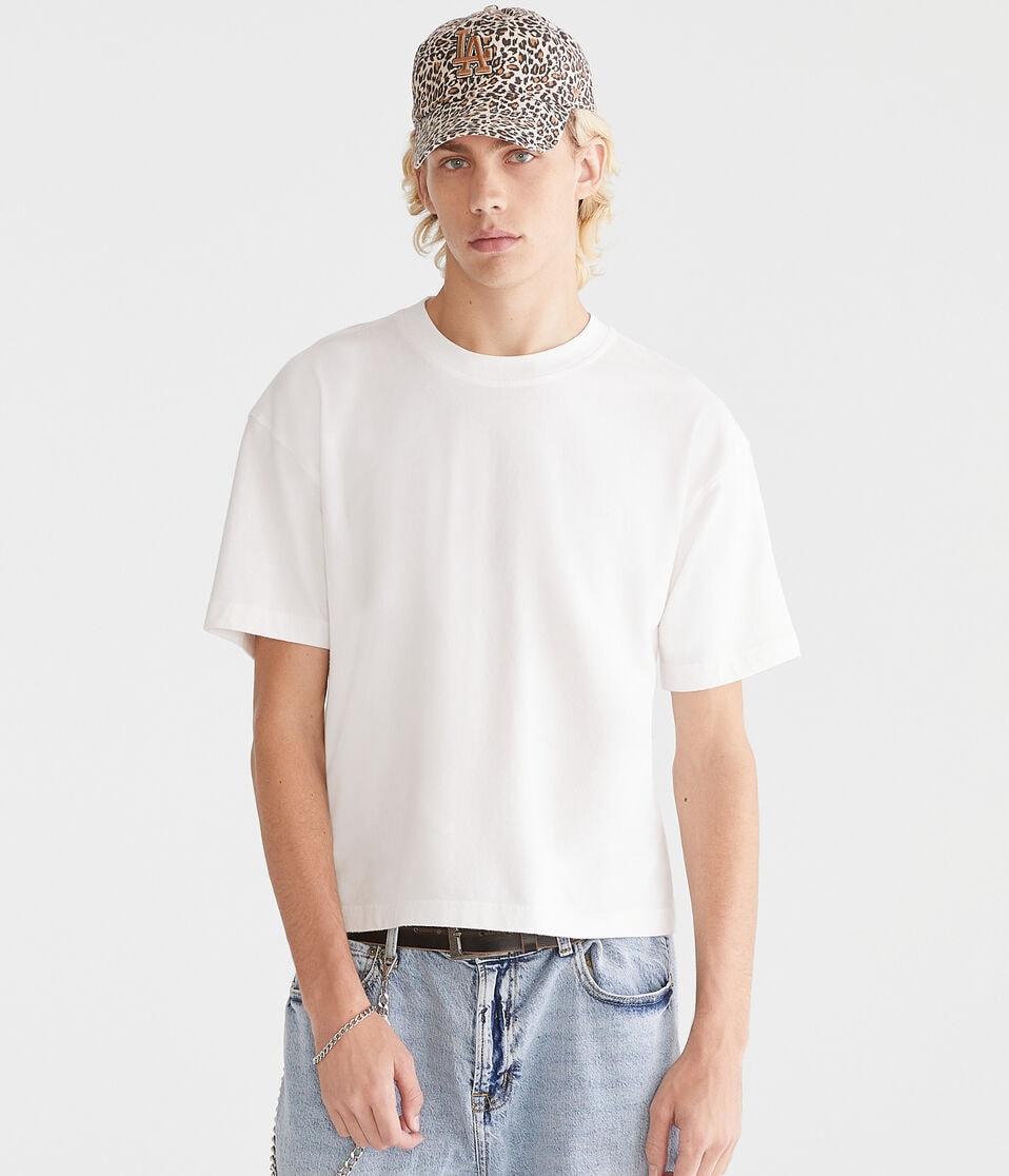 aéropostale Washed Boxy Fit Crew Tee bleach