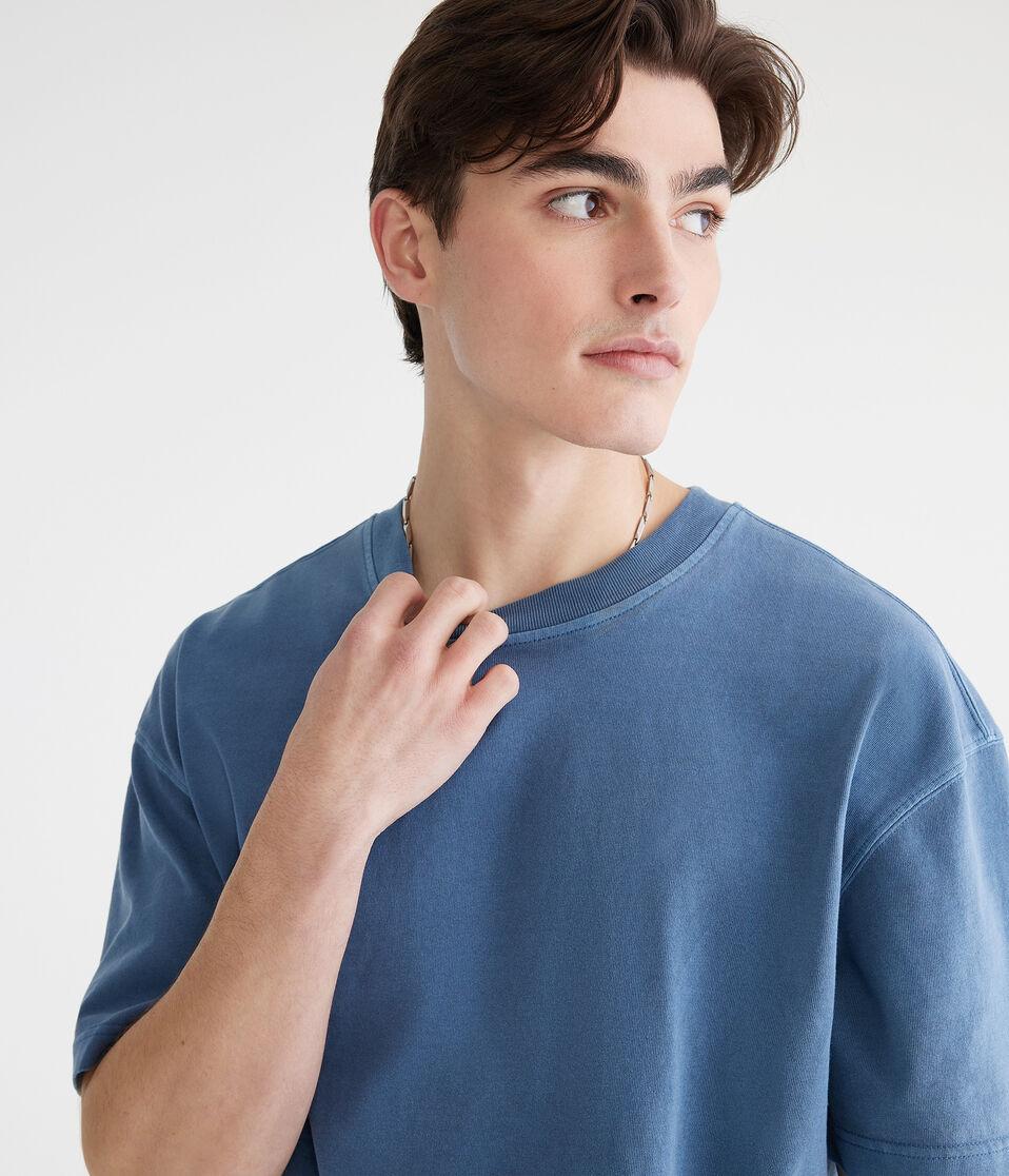 Aéropostale Washed Boxy Fit Crew Tee Blue Shadow