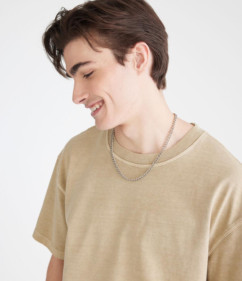 Aéropostale Washed Boxy Fit Crew Tee Straw