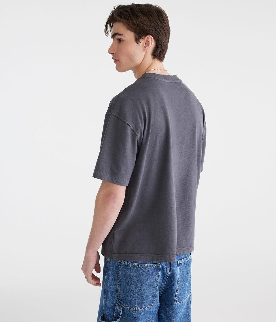 Aéropostale Washed Boxy Fit Crew Tee Whale Grey