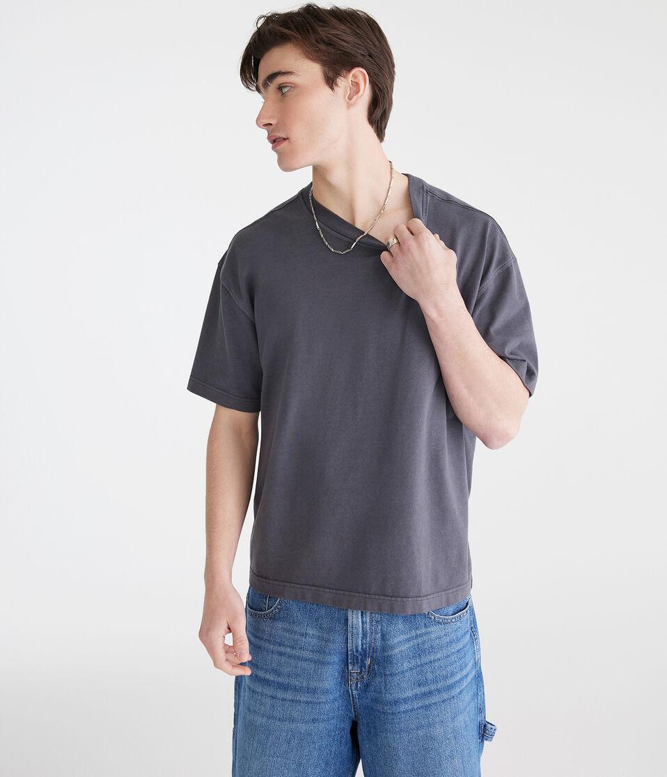 aéropostale Washed Boxy Fit Crew Tee whale grey