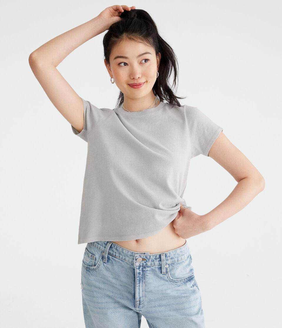 Aéropostale Washed Vintage Fit Crew Tee Glacier