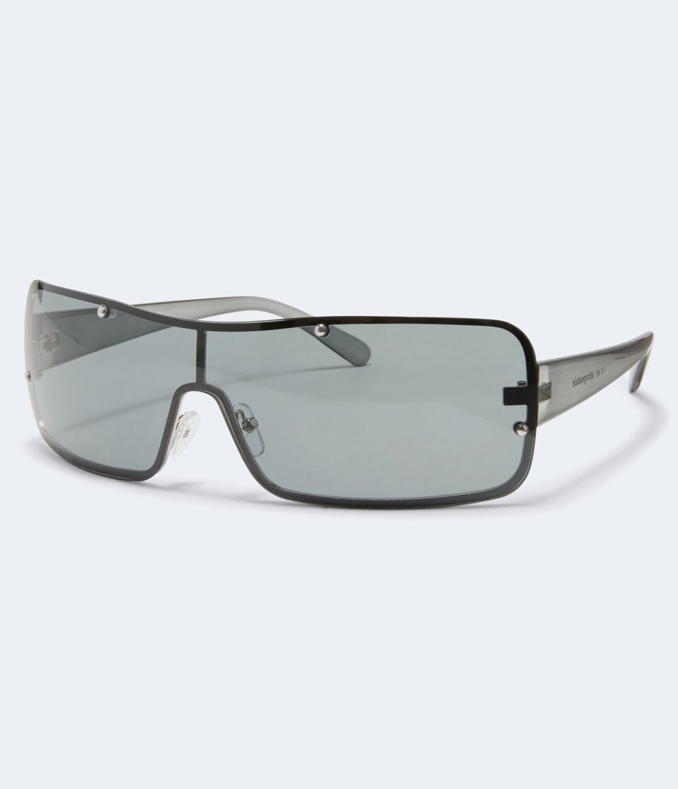 Aéropostale Wide Shield Sunglasses Black