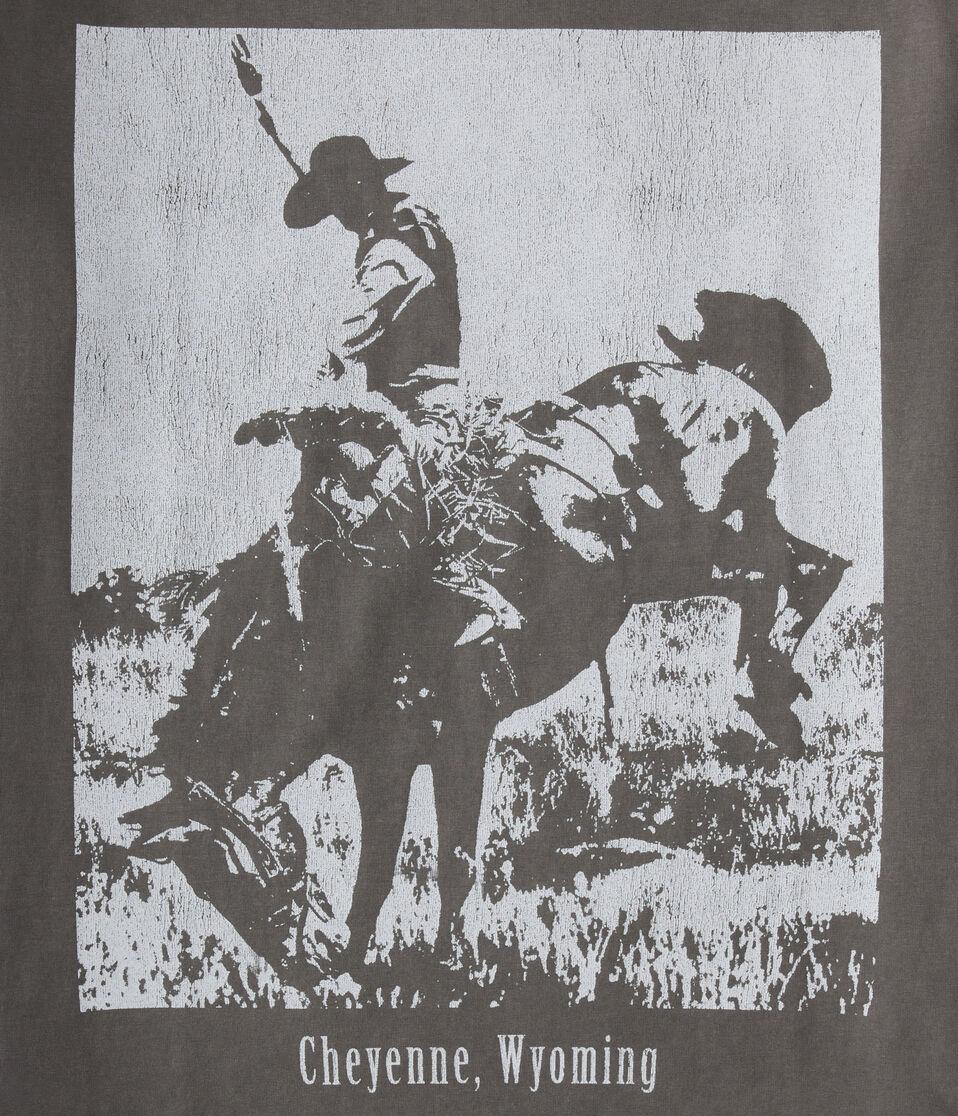Aéropostale Wyoming Cowboy Graphic Tee Grey