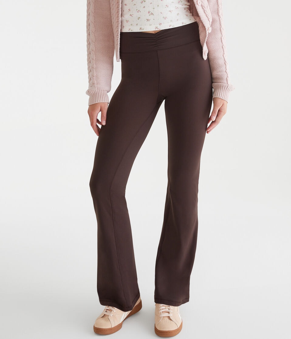 aéropostale Air Soft High-Rise Cinch Flare Leggings jaspe muted ebony