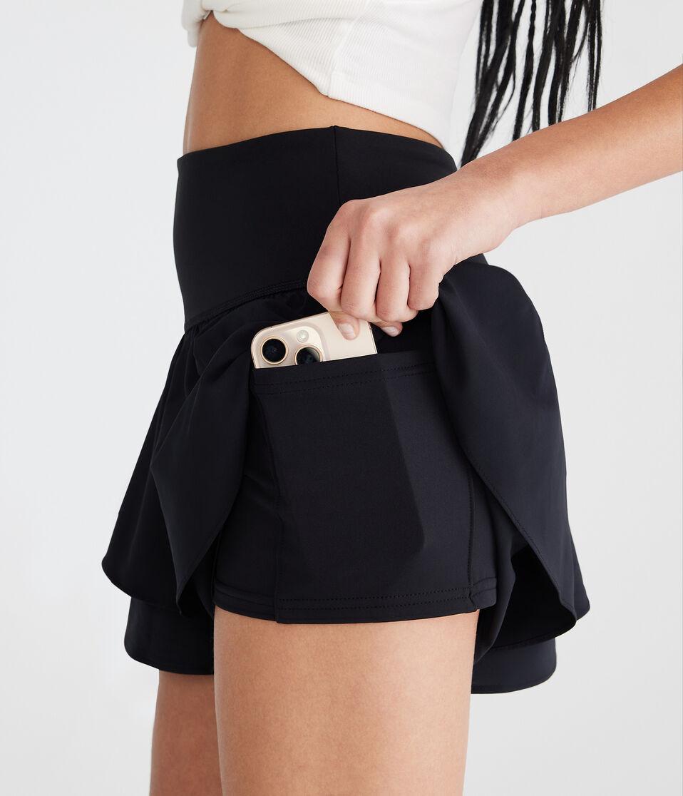 Aéropostale Air Soft High-Rise Flutter Shorts Black Fox