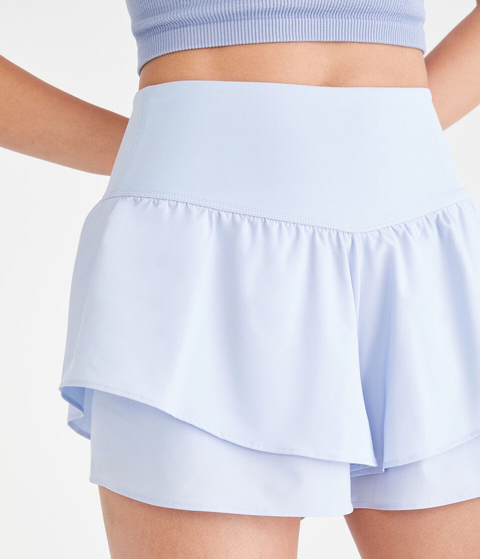 Aéropostale Air Soft High-Rise Flutter Shorts Cascade Coast