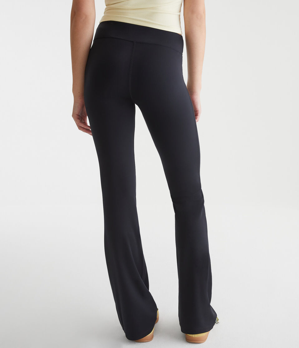 Aéropostale Air Soft Low-Rise Crossover Bootcut Leggings Black Fox