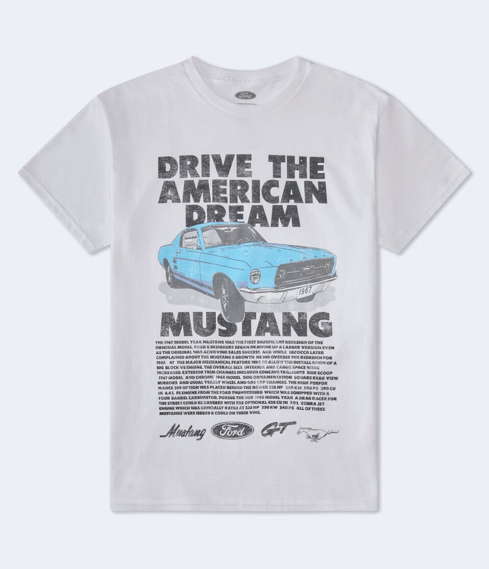 aéropostale American Dream Mustang Oversized Graphic Tee cream