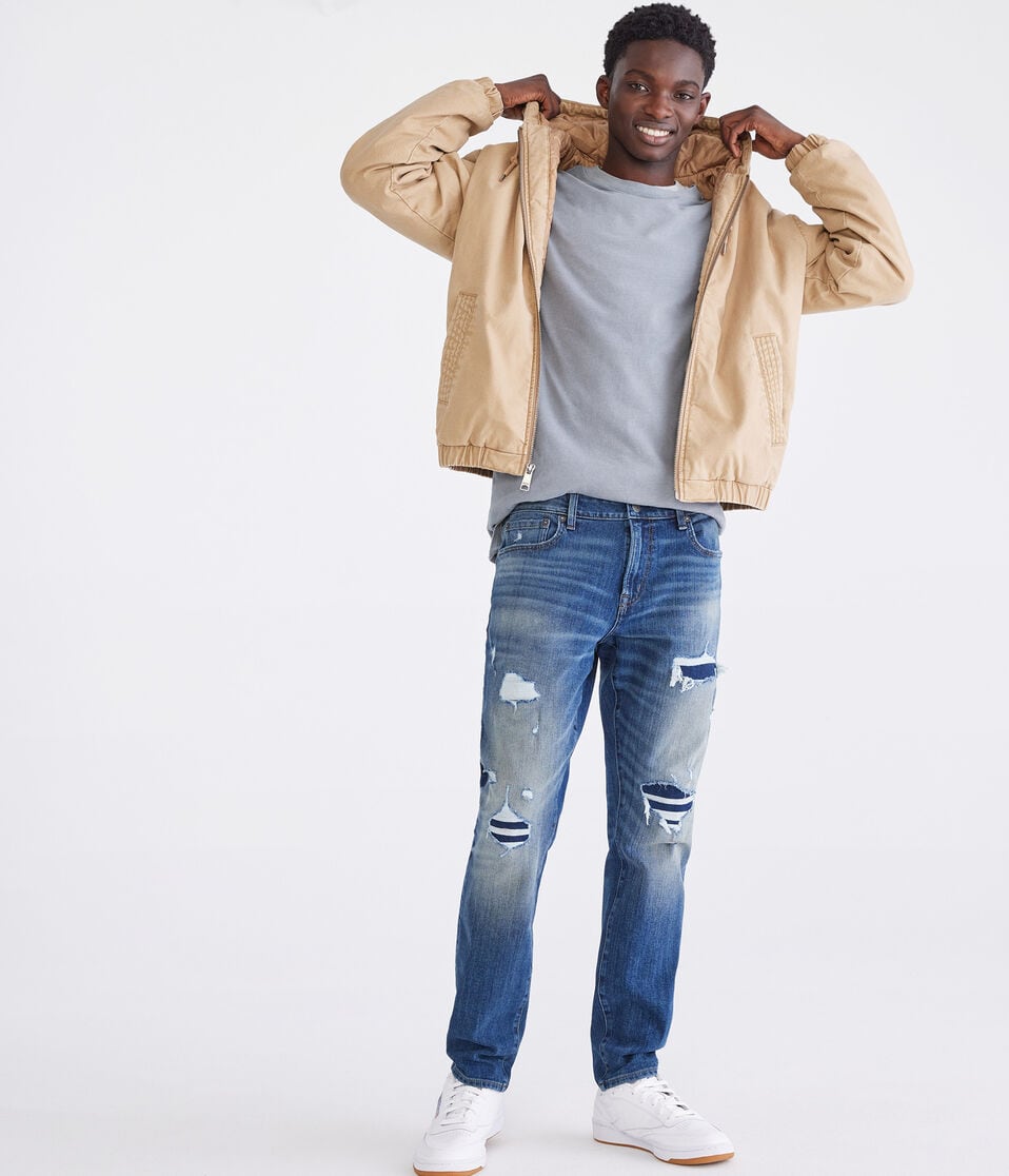 Aéropostale Athletic Skinny 4D Denim Jean Dark Wash