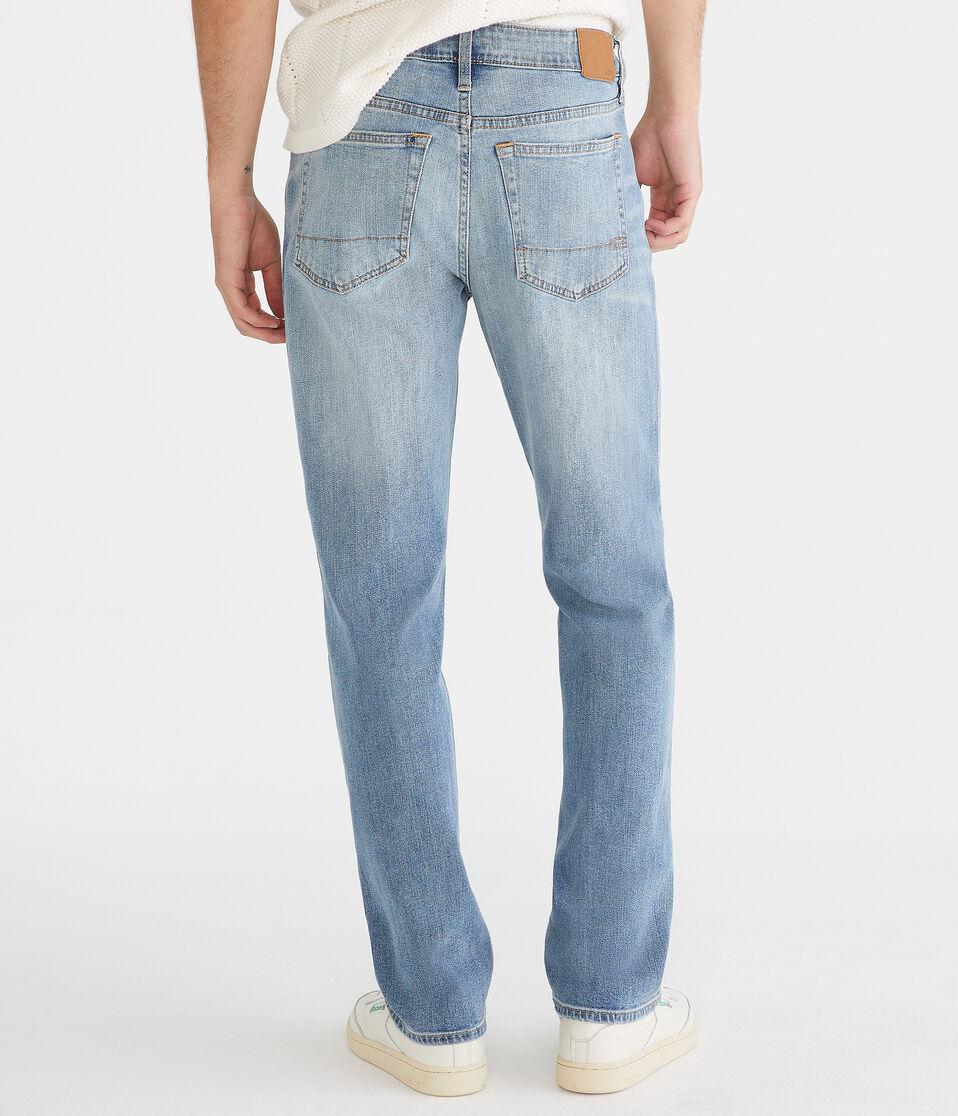 Aéropostale Athletic Straight Premium Jean With COOLMAX® Technology Light Wash