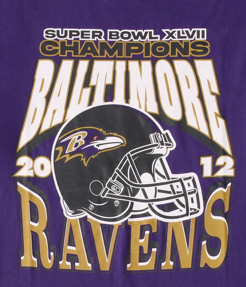 Aéropostale Baltimore Ravens Super Bowl Relaxed Graphic Tee Purple