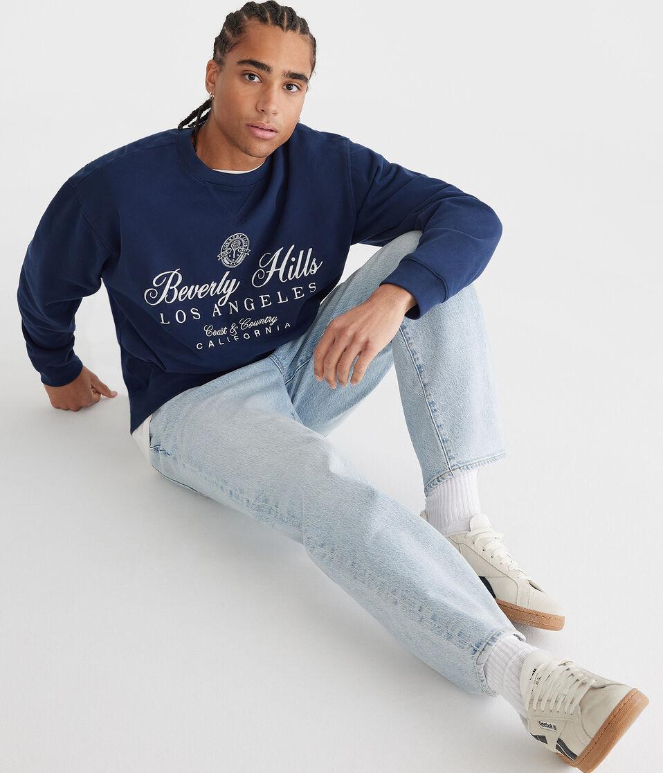 Aéropostale Beverly Hills Crew Sweatshirt Cadet Navy