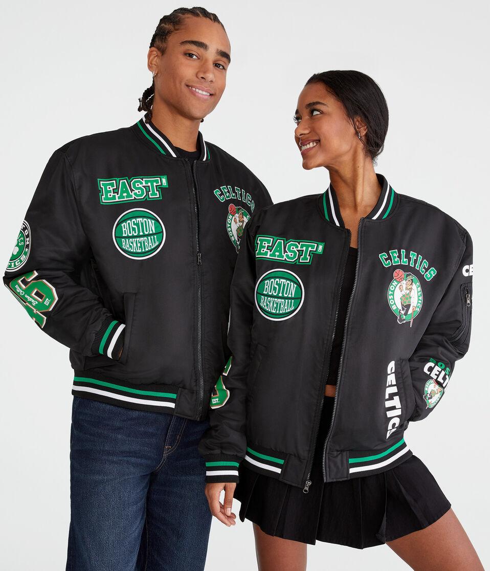 aéropostale Boston Celtics Basketball Bomber Jacket black fox