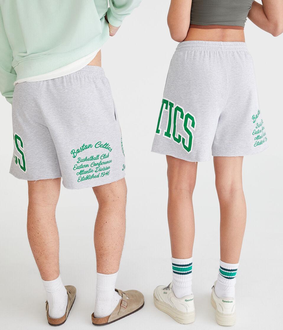Aéropostale Boston Celtics Fleece Shorts 6" Light Heather Grey