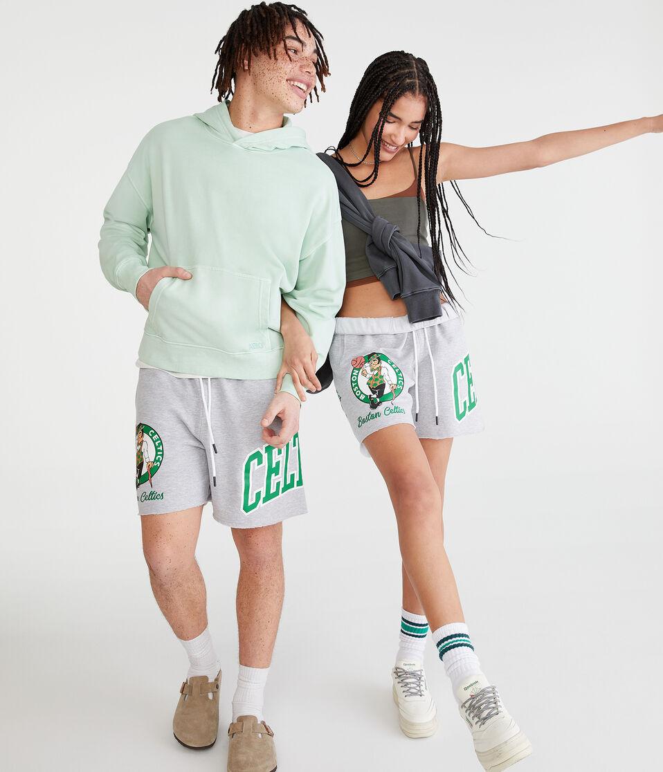 Aéropostale Boston Celtics Fleece Shorts 6" Light Heather Grey