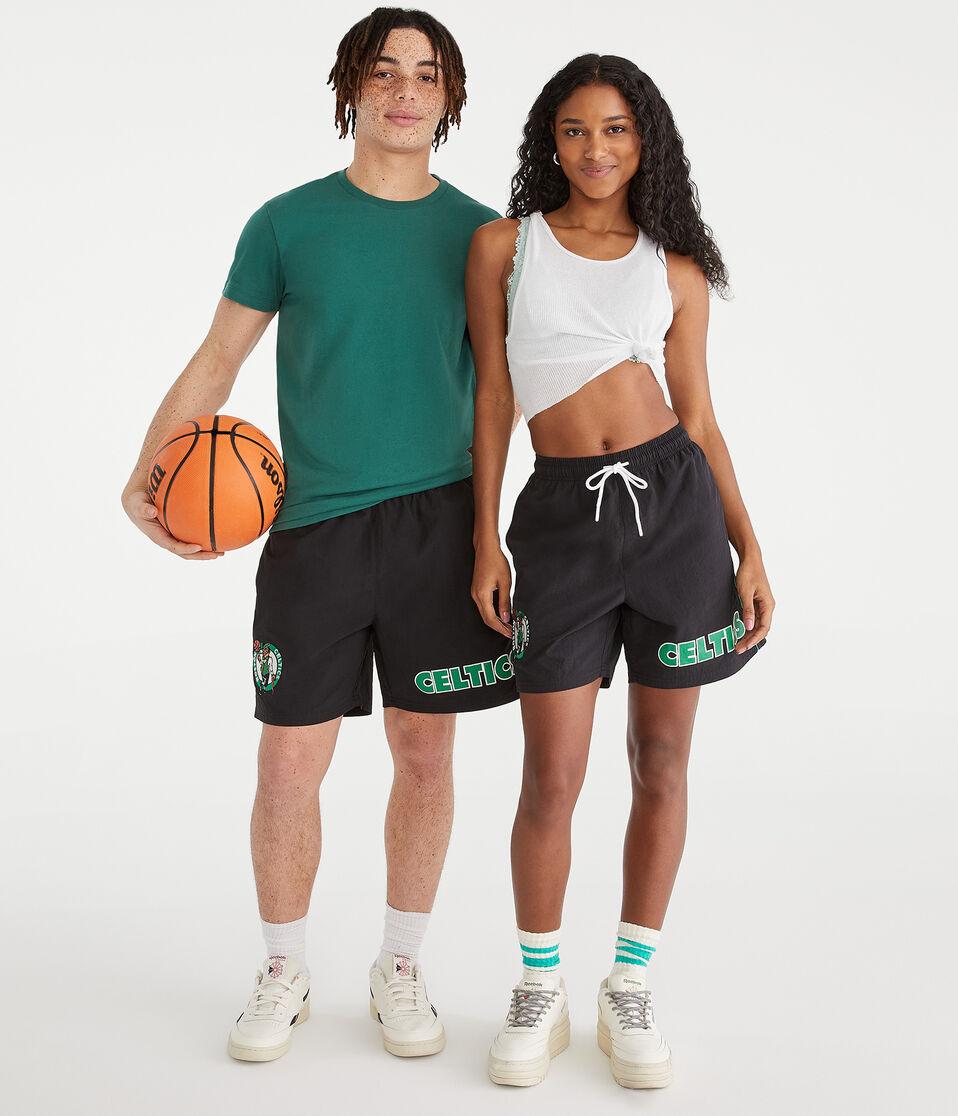 Aéropostale Boston Celtics Nylon Shorts 6.5" Black Fox