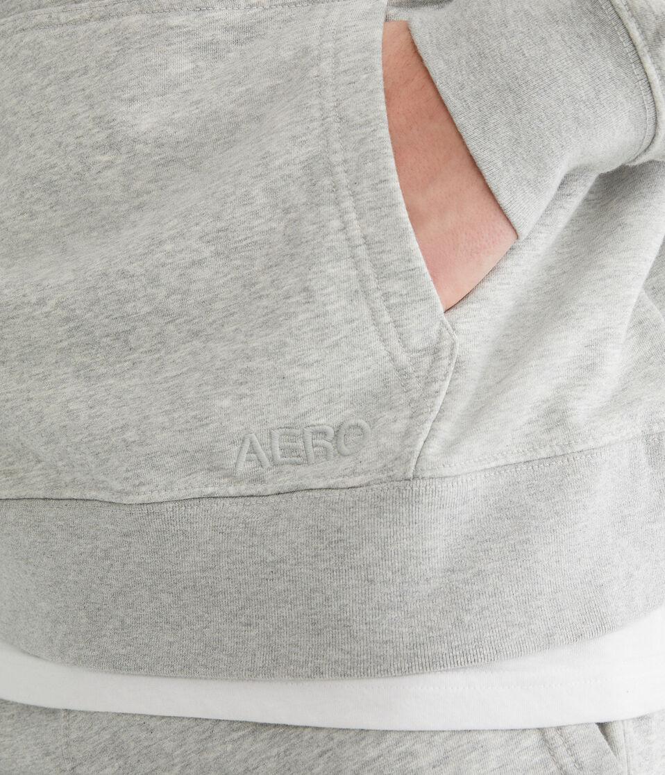 Aéropostale Boxy Pullover Hoodie Light Heather Grey