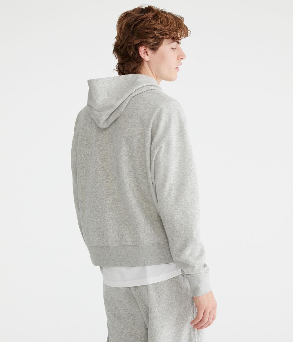 Aéropostale Boxy Pullover Hoodie Light Heather Grey