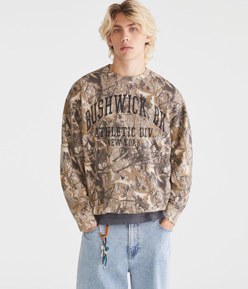 aéropostale Bushwick Forest Camo Crew Sweatshirt garland
