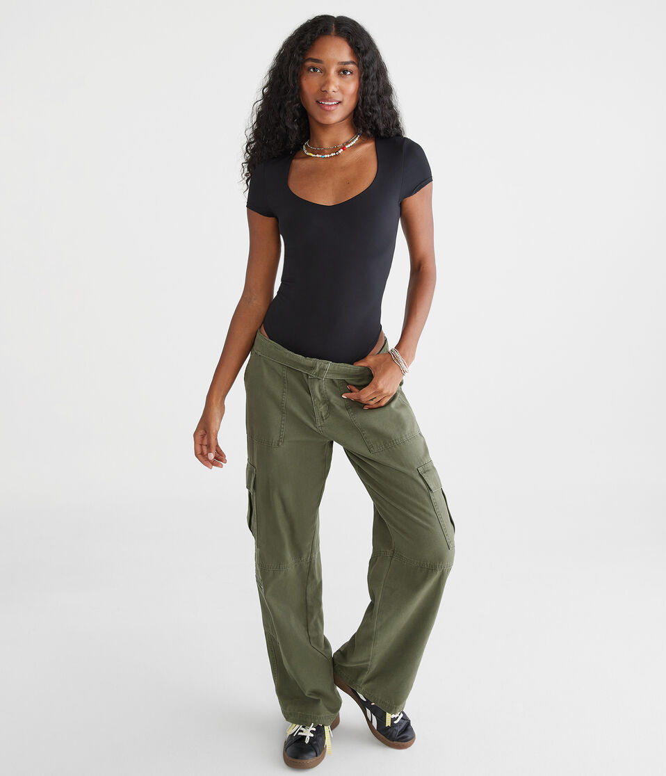 Aéropostale Buttery Soft Sweetheart Bodysuit Black Fox