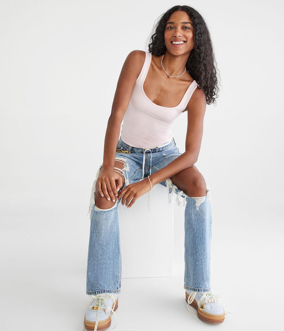 Aéropostale Buttery Soft Sweetheart Tank Naturally Pink