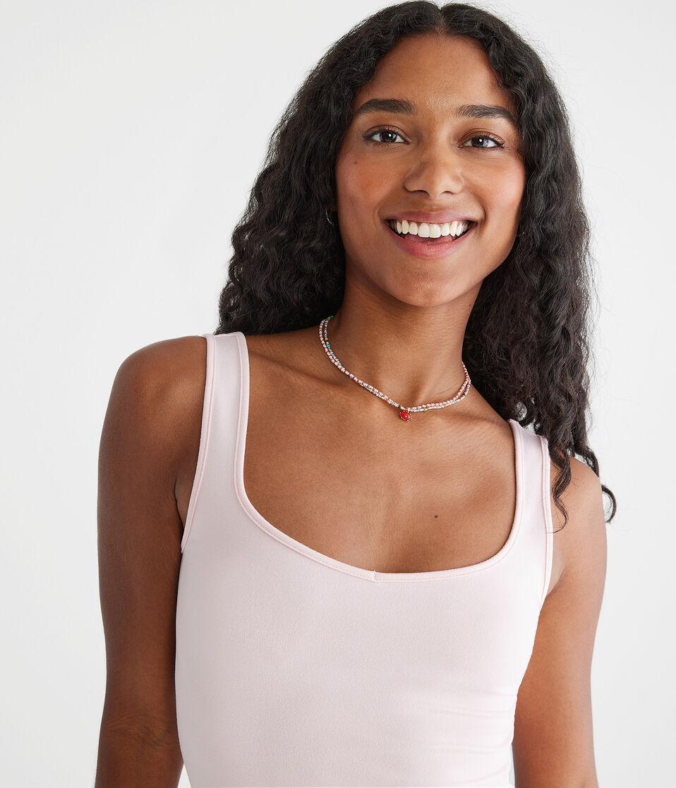 Aéropostale Buttery Soft Sweetheart Tank Naturally Pink