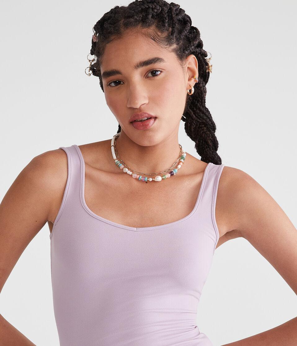 Aéropostale Buttery Soft Sweetheart Tank Orchid Ice