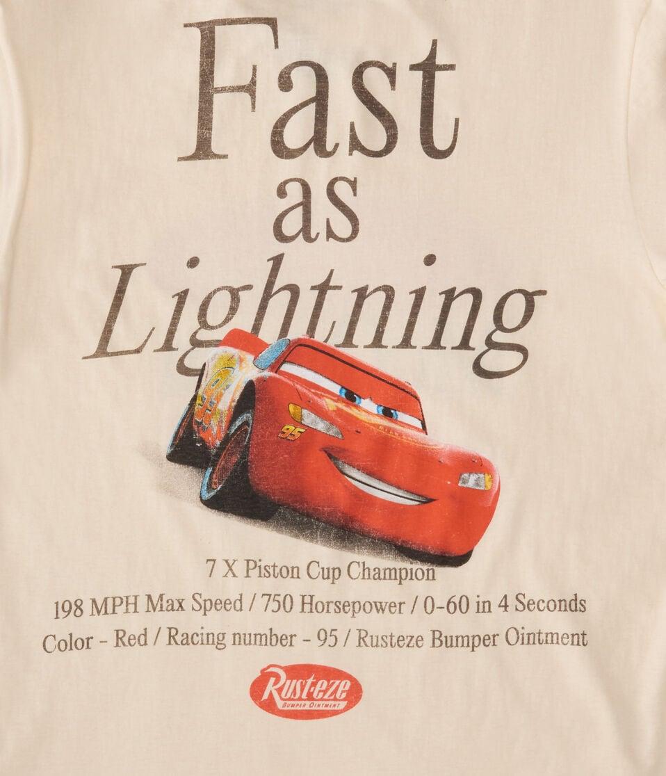Aéropostale Cars Lightning McQueen Relaxed Graphic Tee Cream