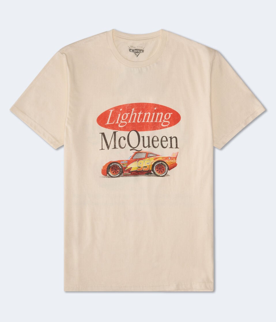 aéropostale Cars Lightning McQueen Relaxed Graphic Tee cream