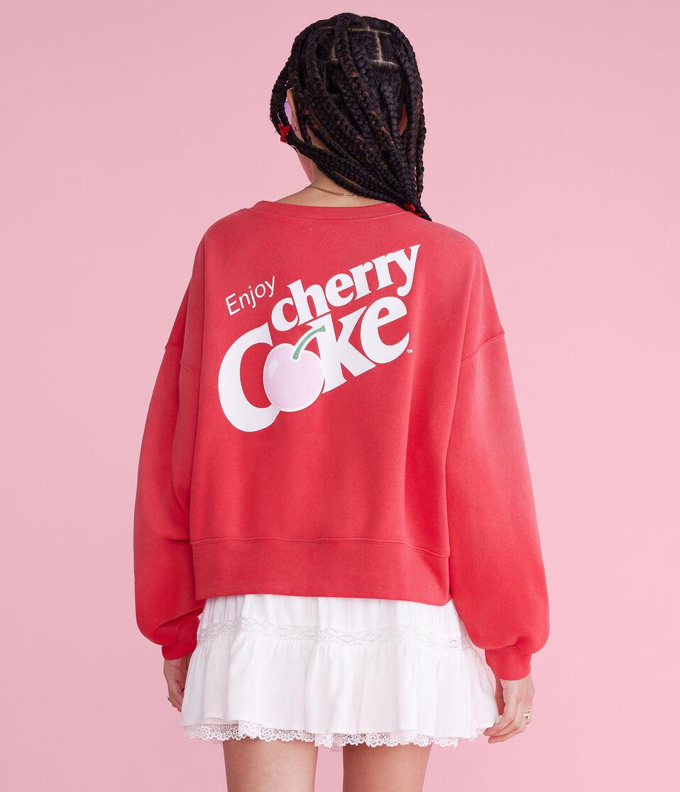 Aéropostale Cherry Coke Oversized Crew Sweatshirt Red
