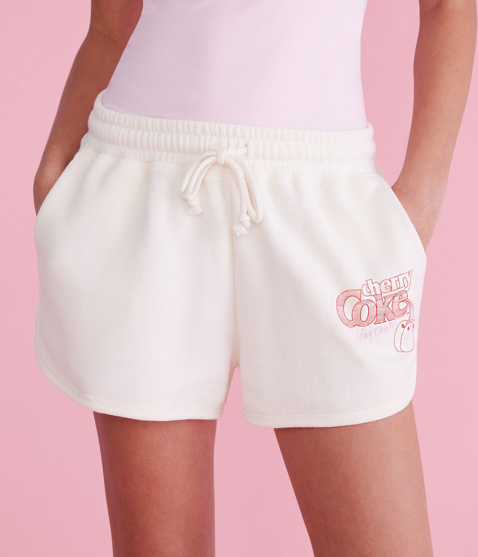 aéropostale Cherry Coke Very Cherry Dolphin Shorts cream