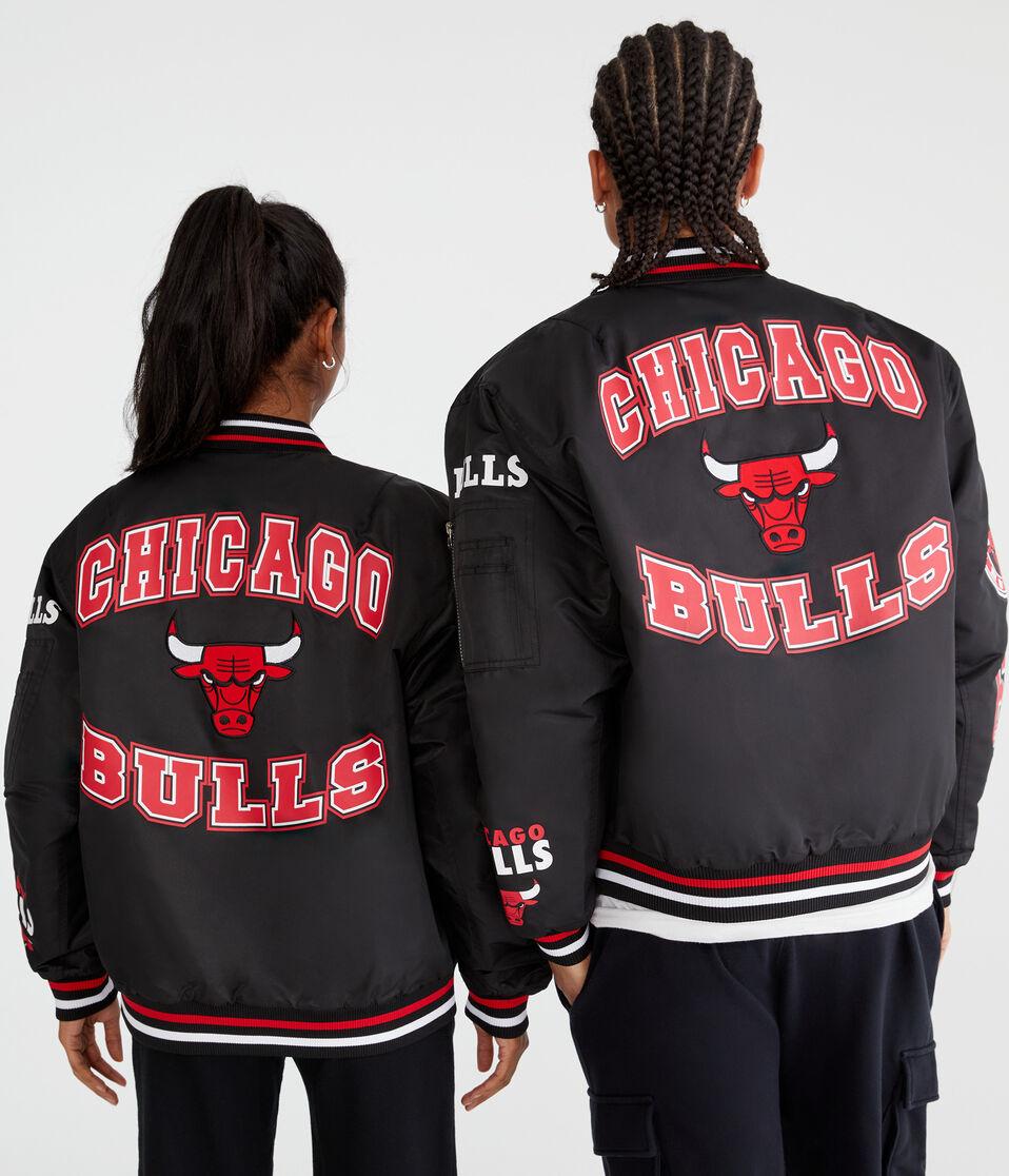Aéropostale Chicago Bulls Basketball Bomber Jacket Black Fox