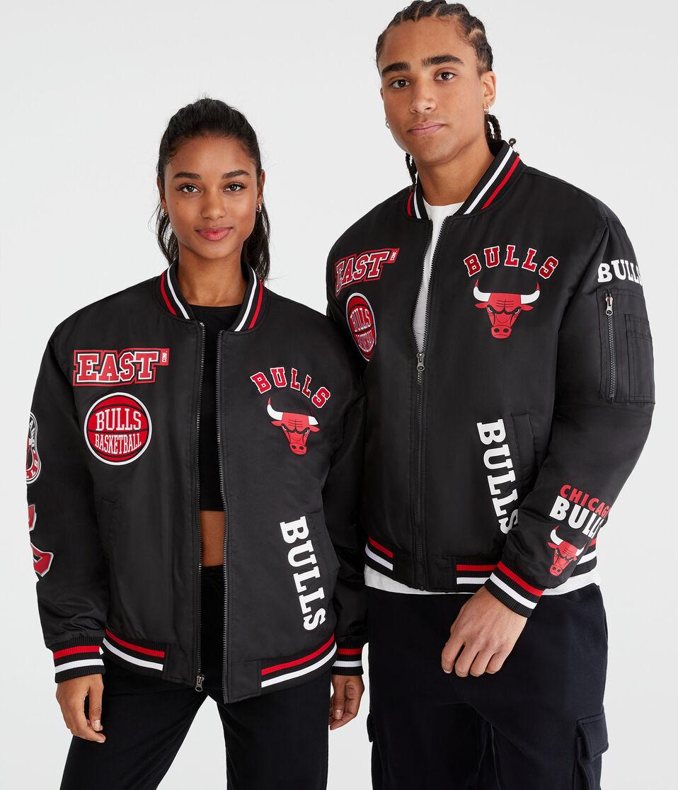 aéropostale Chicago Bulls Basketball Bomber Jacket black fox