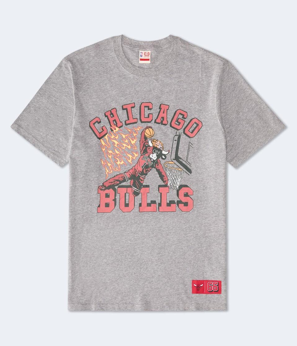 aéropostale Chicago Bulls Mascot Relaxed Graphic Tee grey